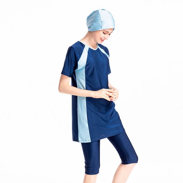 

2021 new s-4xl of the conservative ladies women's swimsuits solid color waistcoat with three-piece hood beachwear swimsuit 89ml, Red