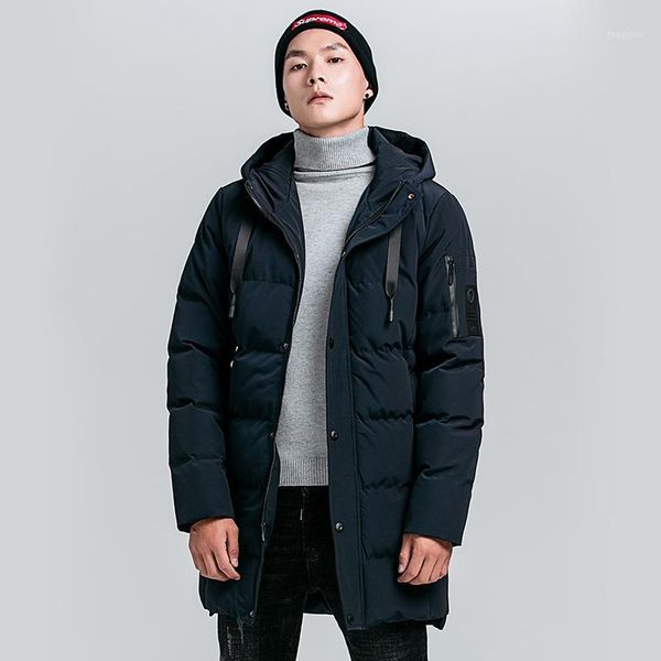 

winter jackets men hooded long coat black parka thick keep warm windproof outerwear casual mens clothes puffer jackets plus size1, Tan;black