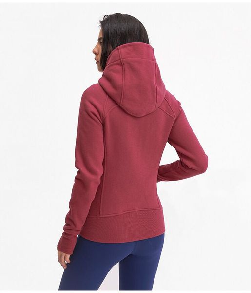 

fashion canada women sport yoga hoody jacket winter coat slim fit good thick hoody zip up hooded, Black