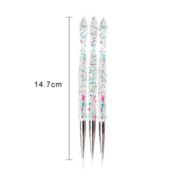 

3pcs liner nail brush set for uv gel acrylic drawing painting pen colorful handle brush pen nail art diy bea wmtjjx