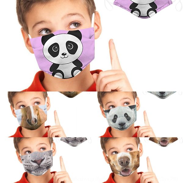 

4yba kids masks 10pcs pack designer facemask in child face mask 3layers children disposable mask kid protective mouth ship dhl fashion 8hour, Black