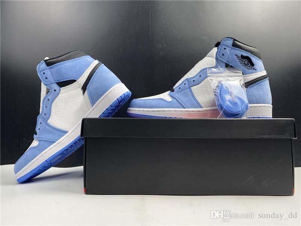 

2021 air authentic 1 high og university blue outdoor shoes white men midnight blue black retro sneakers zapatos sports with original box
