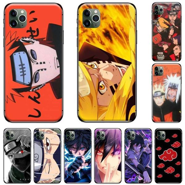 

naruto mobile case animation painuchiha with uzumaki kakashi and cartoon vip 11 12 pro xs max 8 7 6 s plus x 5 s se 2020 xr4fre