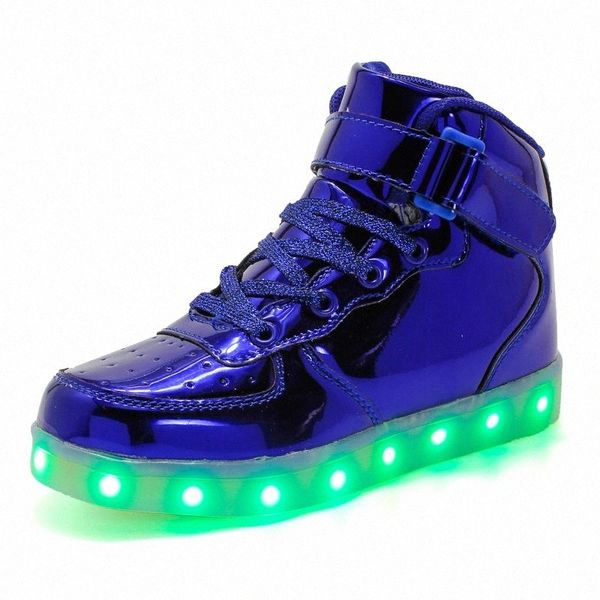 

led children shoes 2018 new usb charging basket shoes with light up kids casual boys&girls luminous sneakers glowing shoe enfant #tj4j