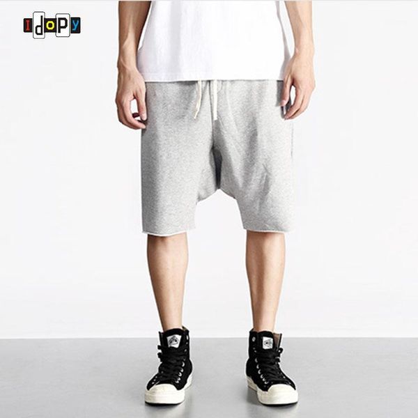 

hi-street summer men's drop crotch shorts baggy loose hip hop black men urban clothes joggers harem shorts with zipper for male1, White;black