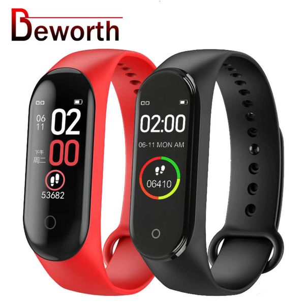 

m4 4 heart blood prsure monitor fitns tracker exercise wristband pedometer bluetooth health smart beltjk