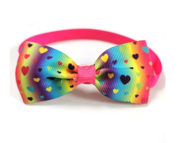 

pet's ties multicolor 50pic/set pet valentine's day bow tie heart pattern cat dog collar accessory colors randomly sent