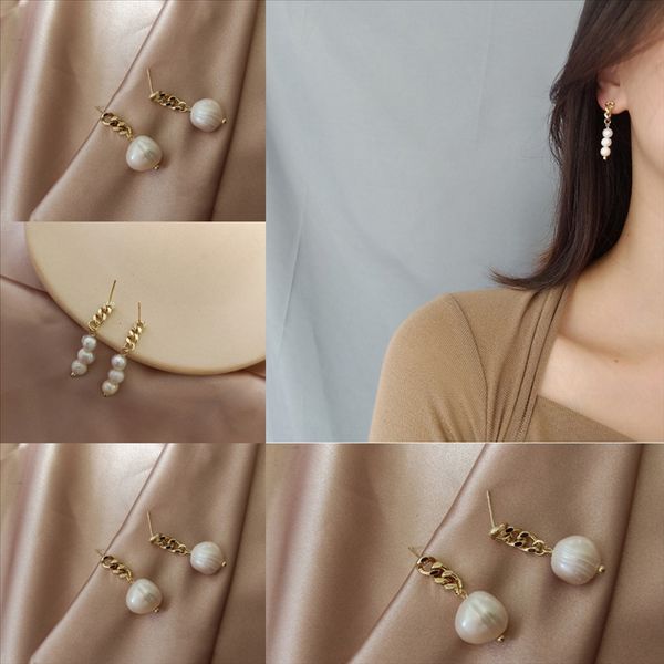 

8o7 if gold vintage me irregular geometric knot stud earrings for stainless steel hoop earring pearl women girl round statement gift, Golden