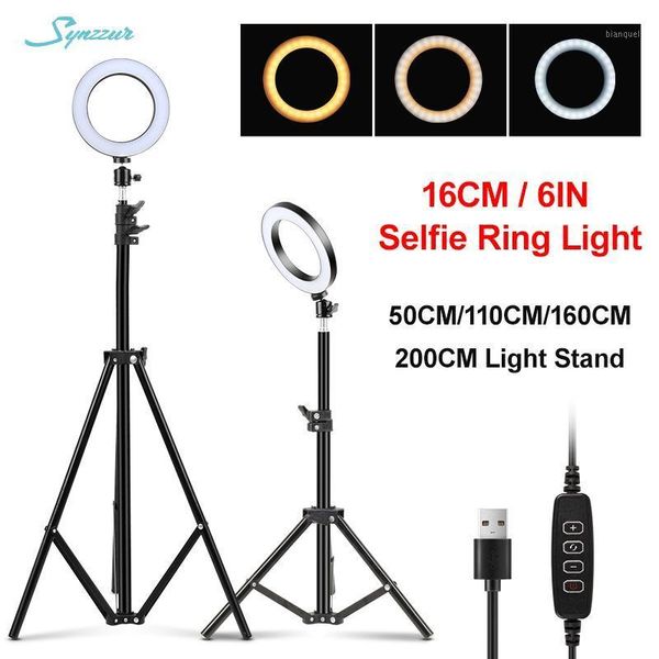 

led ring lamp dimmable 3 mode pgraphy selfie makeup ring light 2m light stand usb p for youtube video shooting1