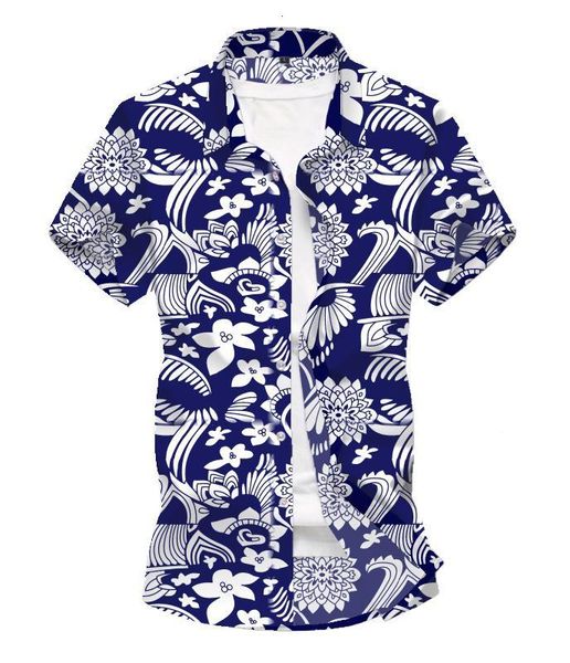 

men's casual floral shirt new model mens shirts flower beach party hawaii short sleeve blouse blue red, White;black