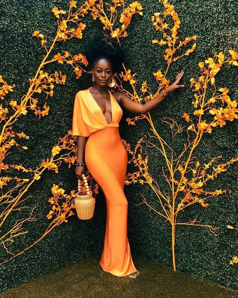 

simple satin mermaid evening dresses yellow v-neck ruffle prom dress custom made sweep train elegant party gown cheap, Black