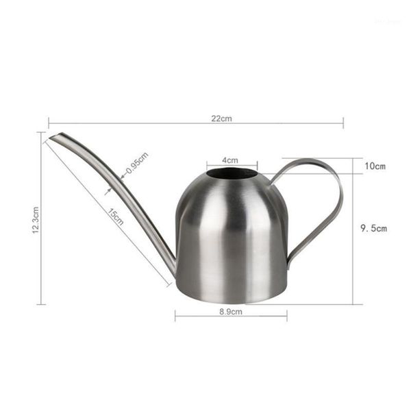 

500ml stainless steel watering can plant long mouth sprinkling pot garden tool1