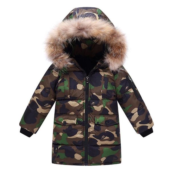 

down coat kids jacket for boys coats 2021 winter warm thick camouflage boy outerwear hooded teen children clothes, Blue;gray