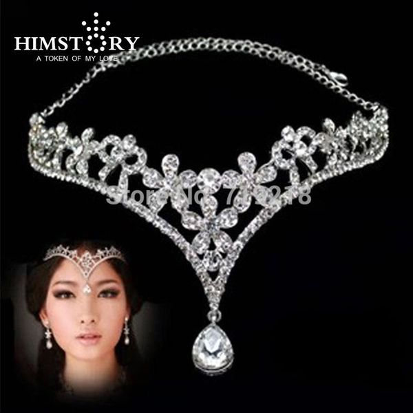 

wholesale bridal crown jewelry bridal headdress роскошные rhinazeone аксессуары для волос crown tiara свадебные украшения, Golden;silver