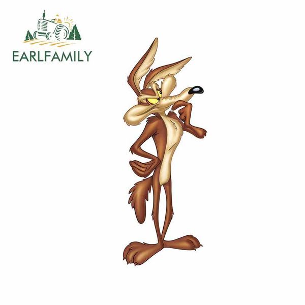

расколым 13 см х 5 см для wile e. coyote королевство сердца наклейки виниловые автомобильные наклейки 3d смешные diy пользовательские печата
