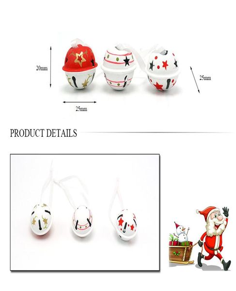 

рождественские украшения 24 шт. металлические колокольчики 25 мм 3тип рождество маленькое колокольчиное украшение дерева рождественские вече