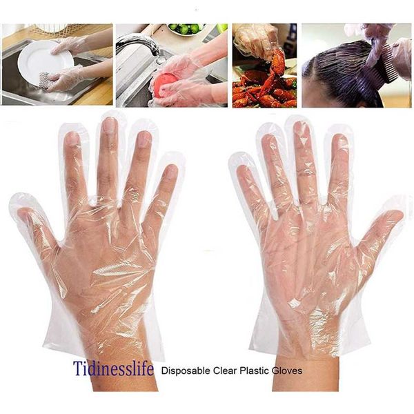 

factoryh4wjgrade in stock pe plastic disposable household clear food prep polyethylene work gloves for cooking cleaning d