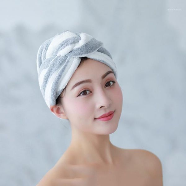 

microfiber hair quick-drying towel thickening coral fleece dry hair cap super absorbent shower cap headscarfs1