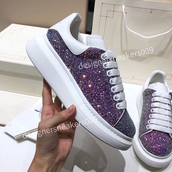 

2021 black velvet tail platform shoes triple white rainbow laser yellow blue reflective metallic silver men women sneaker dress shoes size35
