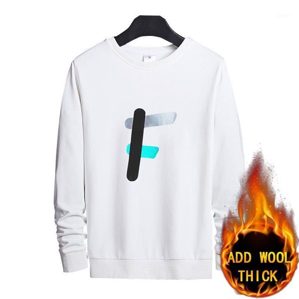 

men's sweaters winter man pullover streetwear hip-hop stylecolor print style with inside shirt walking jogging plush warm style1, White;black