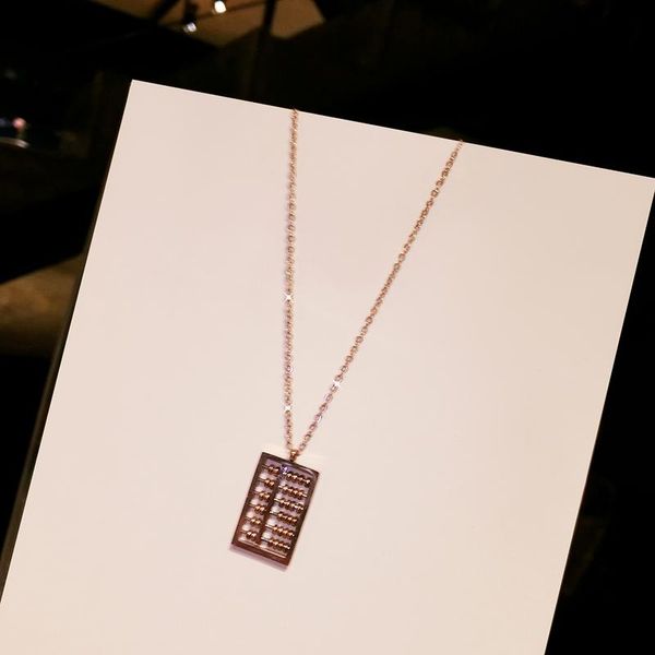 

xinwei wholesale china abacus pendant ladies necklace fashion women's necklace, Silver