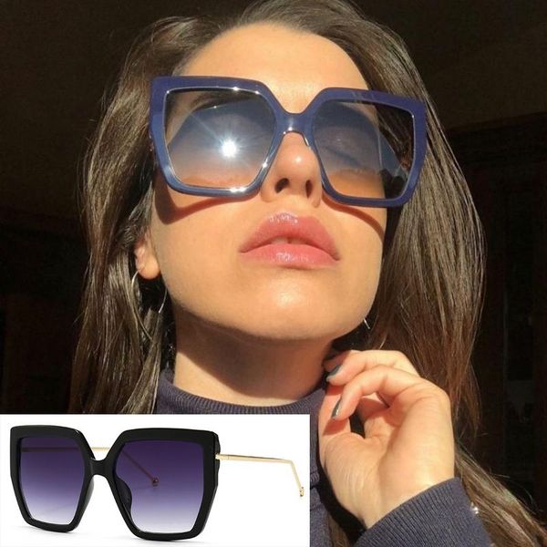 

sunglasses woman retro metal modern charm big frame fashion uv400, White;black