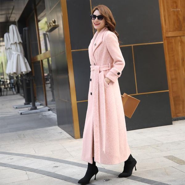 

women 2021 winter faux fur coat female full sleeve solid fake overcoat ladies fashion casual slim long outerwear b391, Black