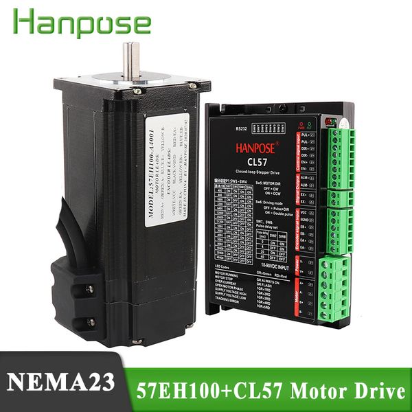 

nema23 closed loop servo driver 57eh100a4001 +cl57 drive sets 4.0a 3.3n.m stepper motor 57x100mm for 3d printer accessories