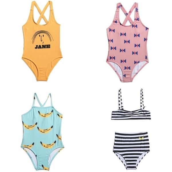 

kids swimwear bc summer toddler boys clothes sets baby girls bikini one-piece beach swimsuit brand swimming costumes sale y200325, White