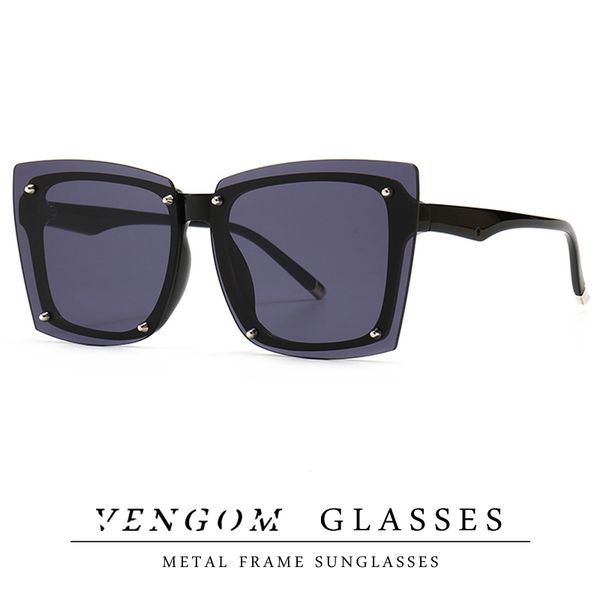 

vengom 2020 new square sunglasses women men oversized gradient sunglasses vintage style uv400 protection, White;black