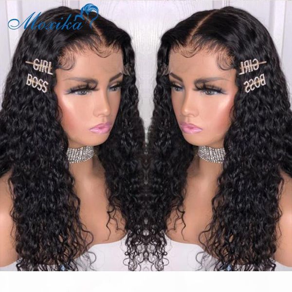 

water wave wig lacefront wig human hair 13x4 frontal human hair 180 remy peruvian water wave lace front, Black;brown