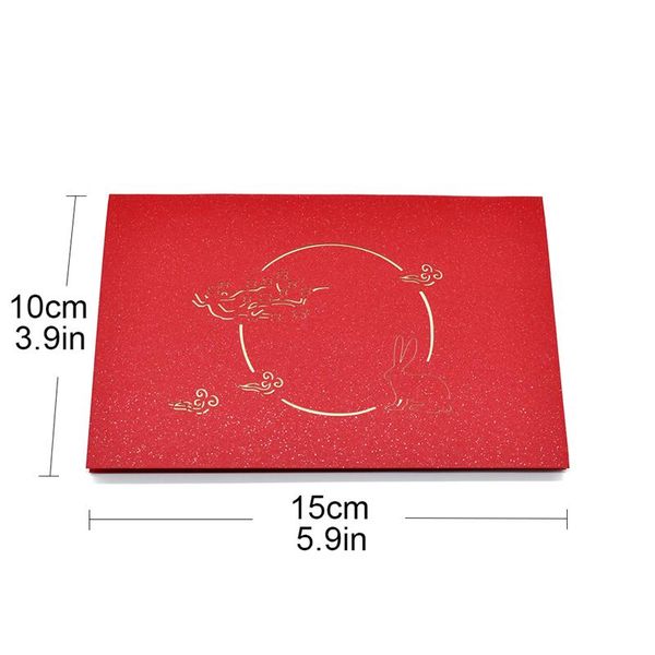 

10 pack rabbit flower 3d pop up cards birthday gift with envelope sticker laser cut animal greeting cards mid autumn festival wmtaxh