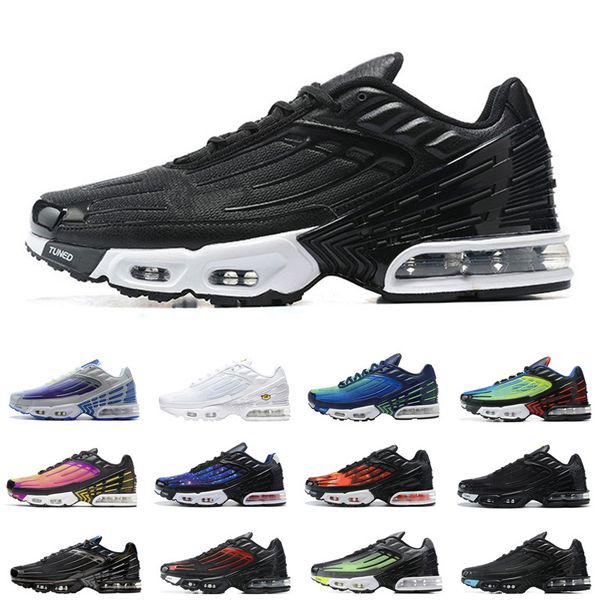 

black metallic tn plus 3 classic mens womens shoes tn 3 triple black white laser blue grey men sports sneakers trainers
