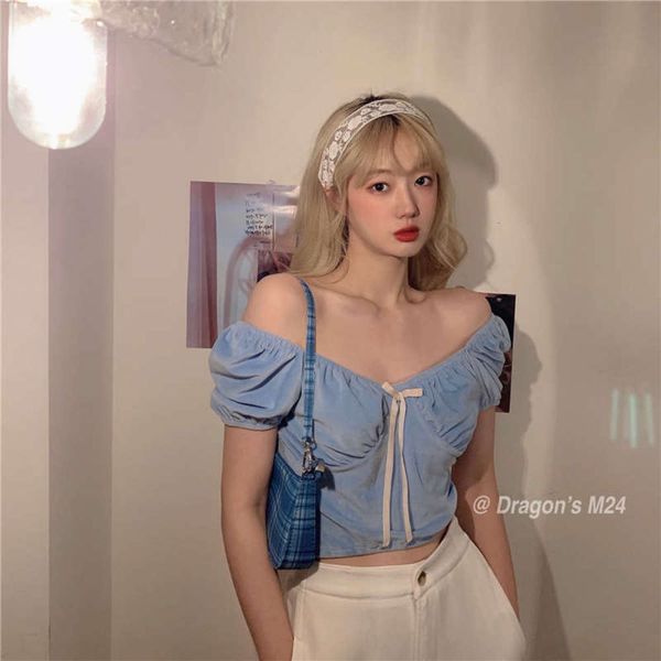 

style sleeve can be worn bm twice v-neck short navel women's fashion in summer, Black;gray