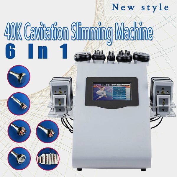 

6 in 1 touch screen customized unoisetion cavitation 2.0 3d smart rf vacuum pn microcurrent facial care beauty machine