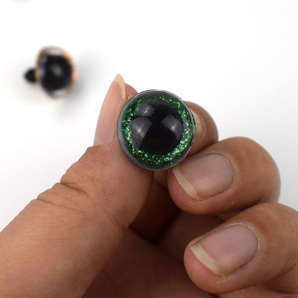 

80pcs 10/12mm mix color shinning plastic doll eyes craft eyes with washer diy for plush bear stuffed toys animal pupp jllbmc, Silver