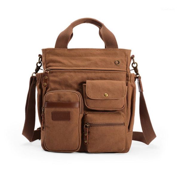 

hiking trekking shoulder bag for men canvas leisure messenger bag outdoor large capacity travel accessories camping blosa1