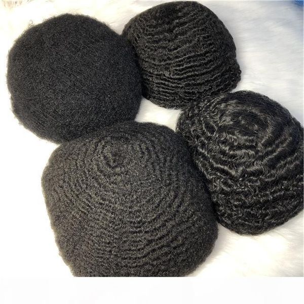 

black color 6inch length afro toupee for black men real brazilian hair man toupee man hair wig natural toupee