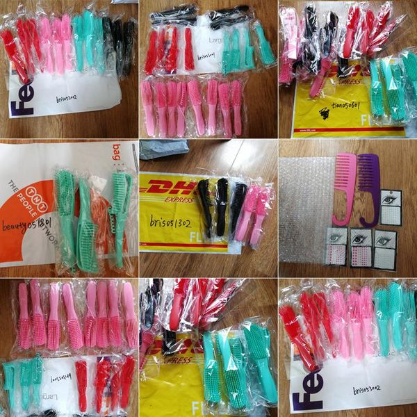 

5 colors 1pcs detangler hair brush female scalp massage comb hairdressing salon styling health care reduce fatigue hairbrushes q jllytw, Silver