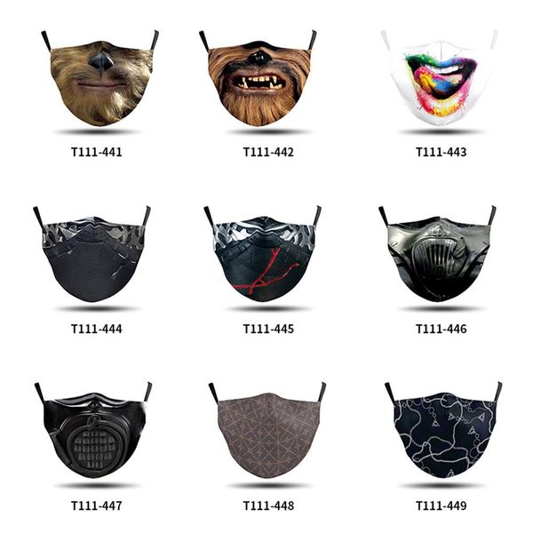 

new designer face mask fashion face cartoon dog masks skull funny monster customized childrens expression print halloween jjgji