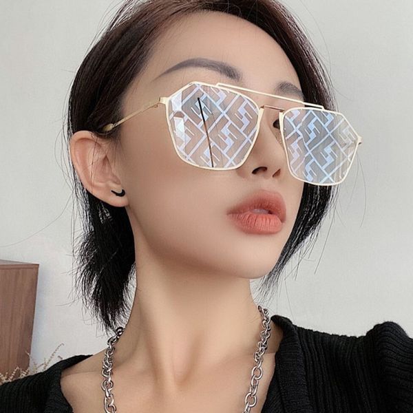 

ff metal double beam european american fashion sunglasses for men and women