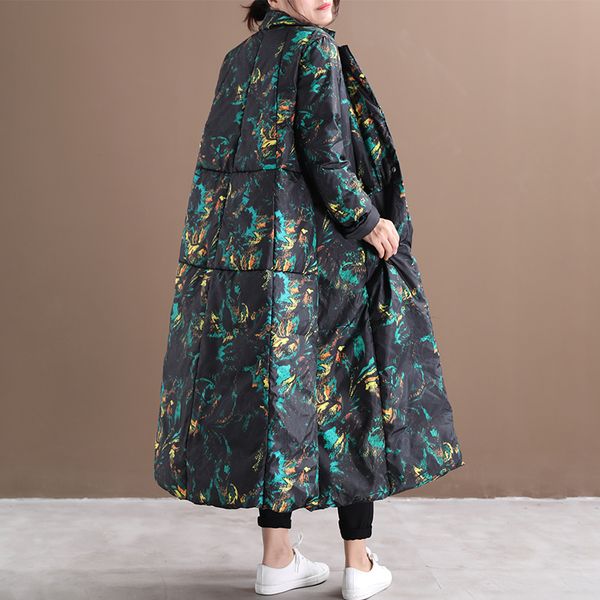 

goose oversized korean winter woman's coat, print down jacket, warm park shelters ad9g, Black