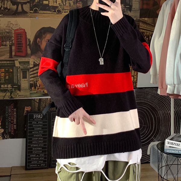 

2021 new new winter sweater mesh velvet vet male bottomming around the neck green w0p2, White;black