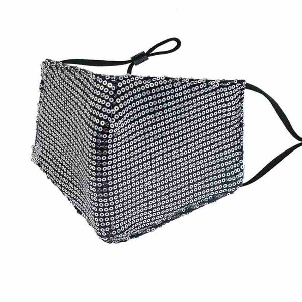 

factory washable fashion bling windproof sequin protective dustproof reusable face elastic earloop cotton mouth mask cyz2583 100pcs