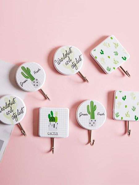 

hooks & rails 2pcs/set adhesive hook kitchen bathroom wall sticky mount hanger rack clothes towel holder key