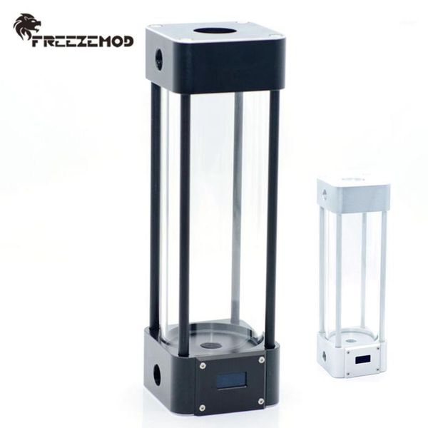 

fans & coolings emod square glass reservoir cube water tank 165/215/265mm length temperature lcd display cooling mod watercooler1