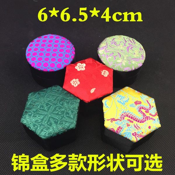 

gift wrap round small silk brocade box jewelry packaging boxes earrings ring pendant bracelet storage case candy party favors