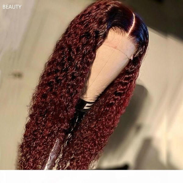 

mongolian afro kinky curly wig 180% density lace front human hair wigs for black women pre plucked remy wigs aaa, Black;brown