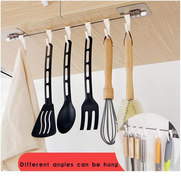 

6 hook suction cup shelf hooks kitchen gabgets cupboard home organizer storage rack pantry chest tools towels hanger jllbdi