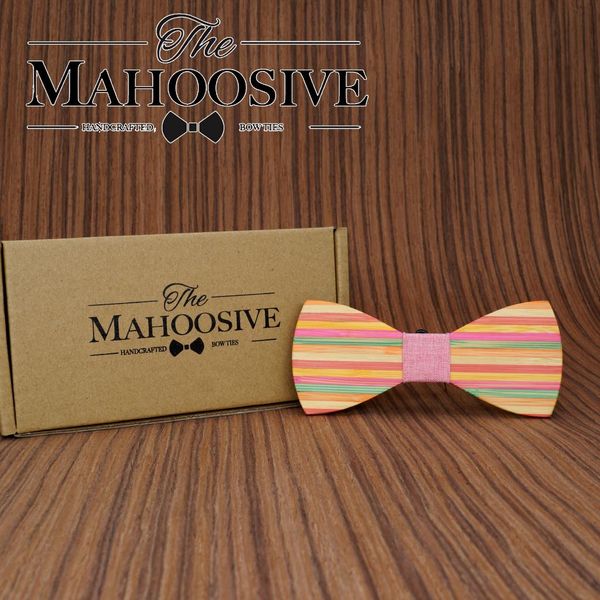 

mahoosive rainbow striped wood baby bow gaw цветочные галстуки kawaii женщины gravata borboleta bowtie cute bowknot cravat шеи галстуки q wm, Black;gray